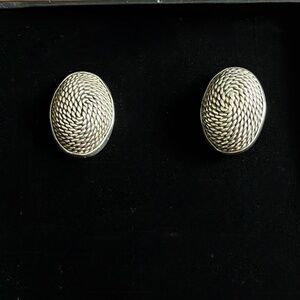 925 Sterling Silver Mexican Braided Earrings